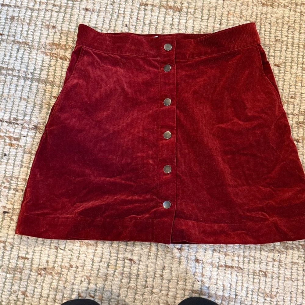 & other stories red corduroy mini skirt. Great condition!